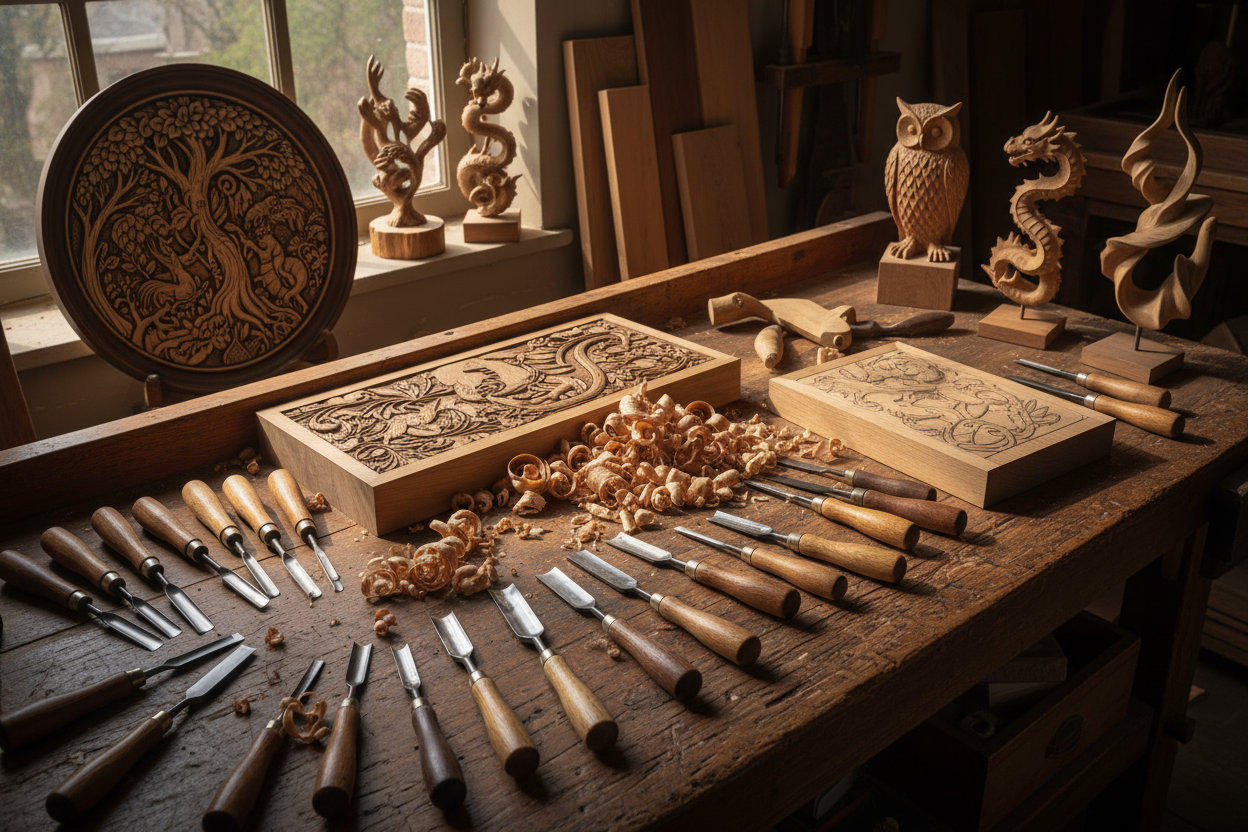 gravure et sculpture sur bois